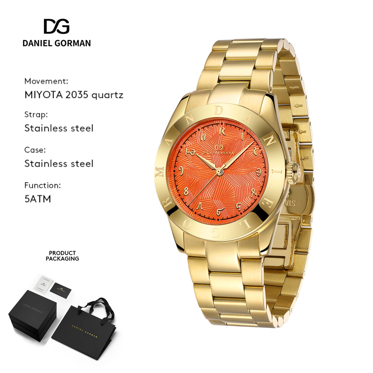 Luxury Watch Gift For Her - 다니엘 고먼 도파민 시리즈 여성용 쿼츠