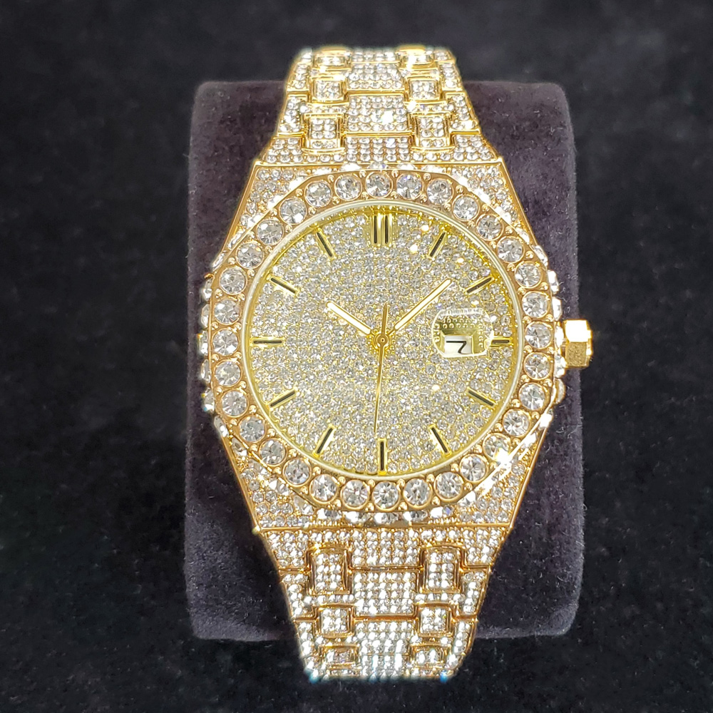 Luxury Watch Iceberg - 남성용 명품 다이아몬드 골드 시계 유명