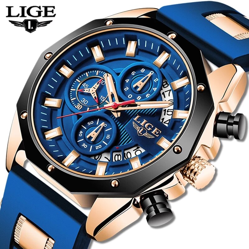 Luxury Watch Magazine - LIGE 패션 남성 시계, 탑 브랜드