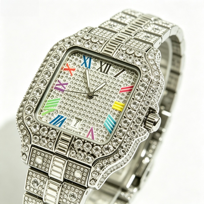 Luxury Watch Iceberg - 새로운 고급스러운 아이스 아웃 스타일의 사각형