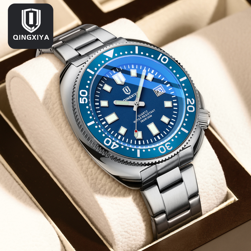 Luxury Watch Magazine - QINGXIYA 브랜드 패션 클래식 블루 쿼츠