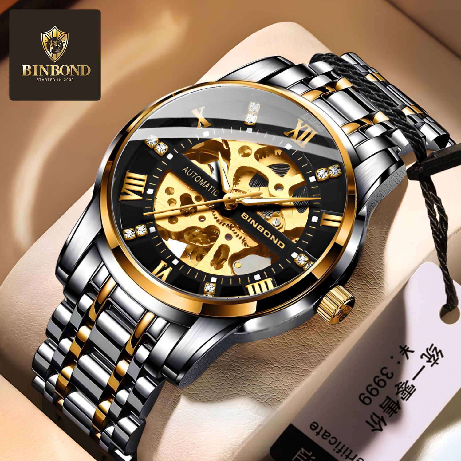 Bindond Mens 자동 기계식 시계 톱 브랜드 럭 - Luxury Watch Magazine 리뷰 및 가격