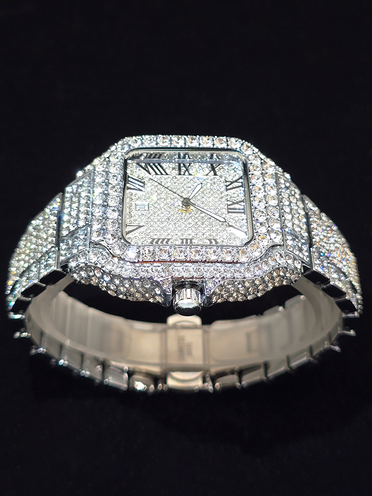 남성용 힙합 쿼츠 시계 패션 아이스드 아웃 다이아몬드  - Luxury Watch Iceberg 리뷰 및 가격