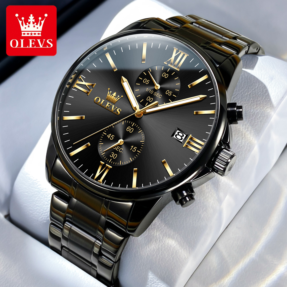 OLEVS 2886 남성용 클래식 블랙 쿼츠 시계 우아 - Luxury Watch Magazine 리뷰 및 가격