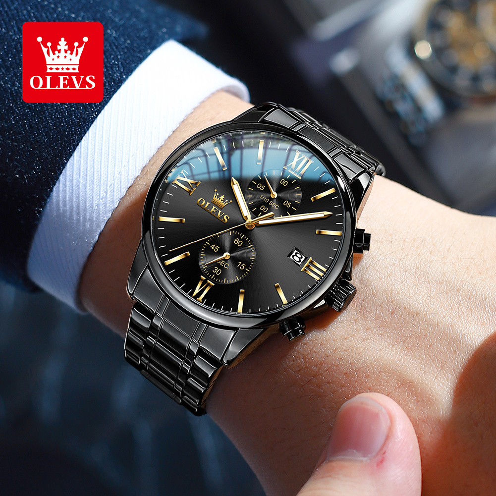 OLEVS 2886 남성용 클래식 블랙 쿼츠 시계 우아 - Luxury Watch Magazine 리뷰 및 가격