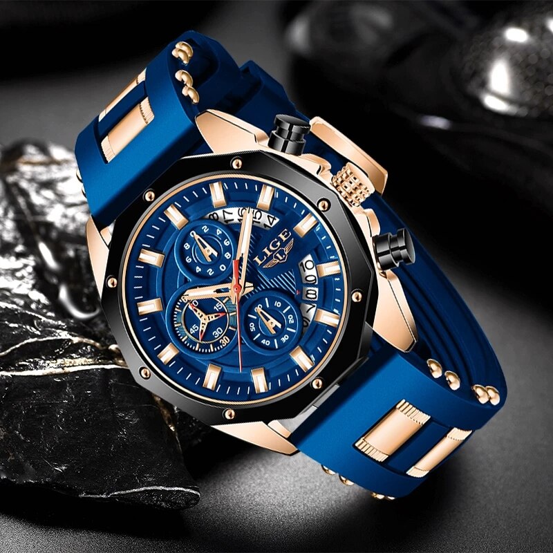 LIGE 패션 남성 시계, 탑 브랜드 럭셔리 실리콘 스 - Luxury Watch Magazine 리뷰 및 가격