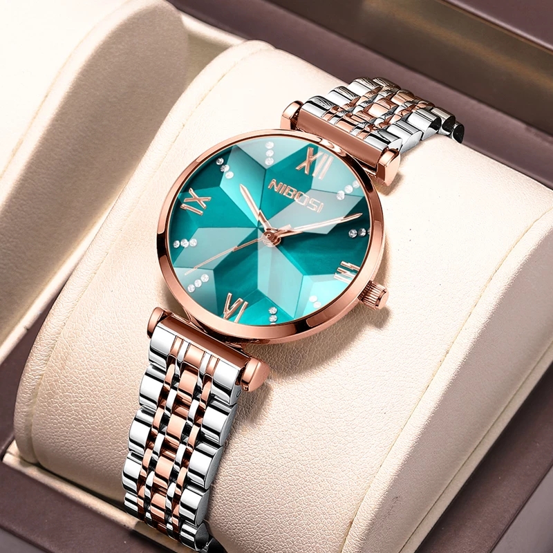 NIBOSI 여성용 패션 마름모 거울 쿼츠 시계, 최고 - Luxury Watch Top 10 리뷰 및 가격