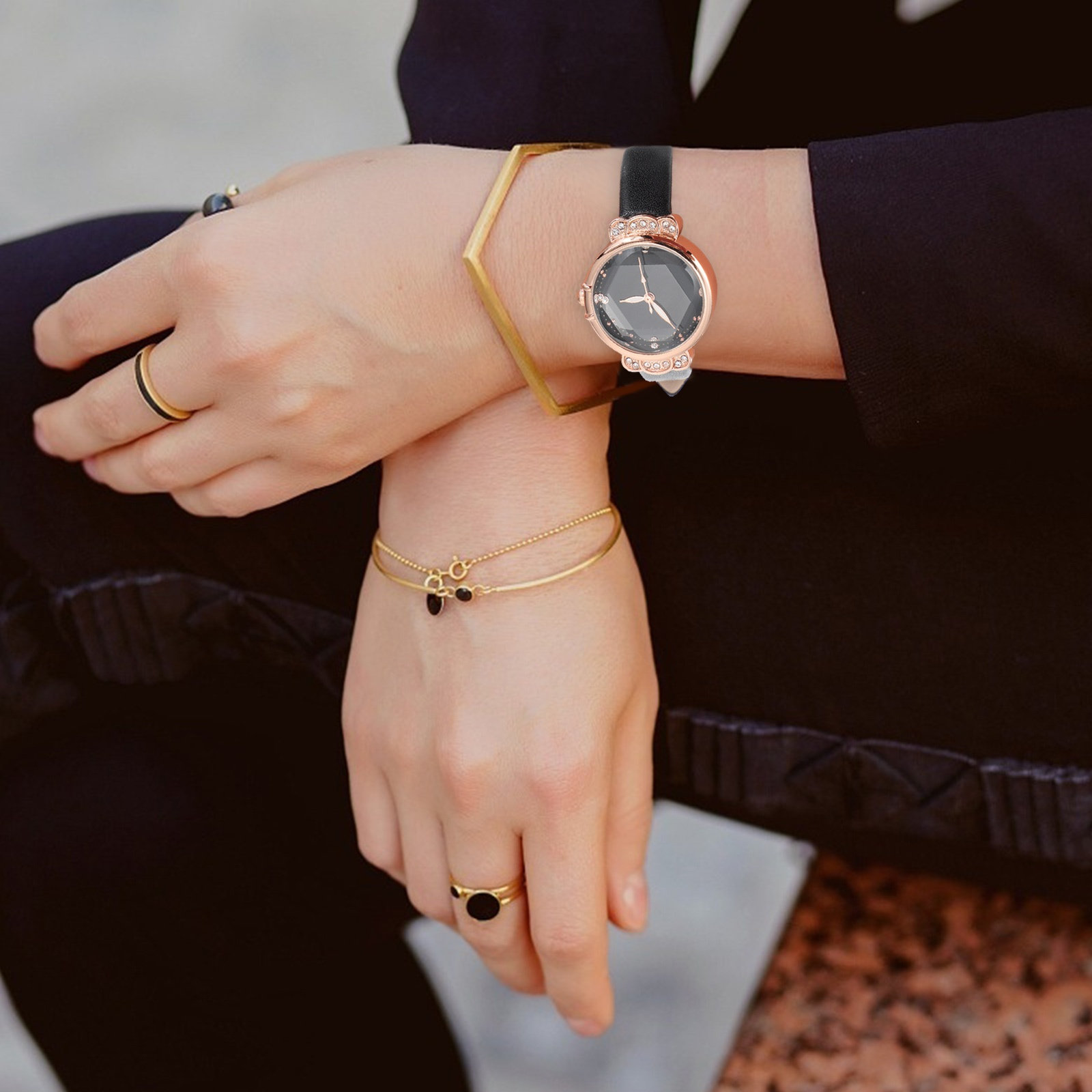 여성용 라인스톤 시계, 튼튼한 스트랩이 달린 패션 손목 - Luxury Watch Gift For Her 리뷰 및 가격
