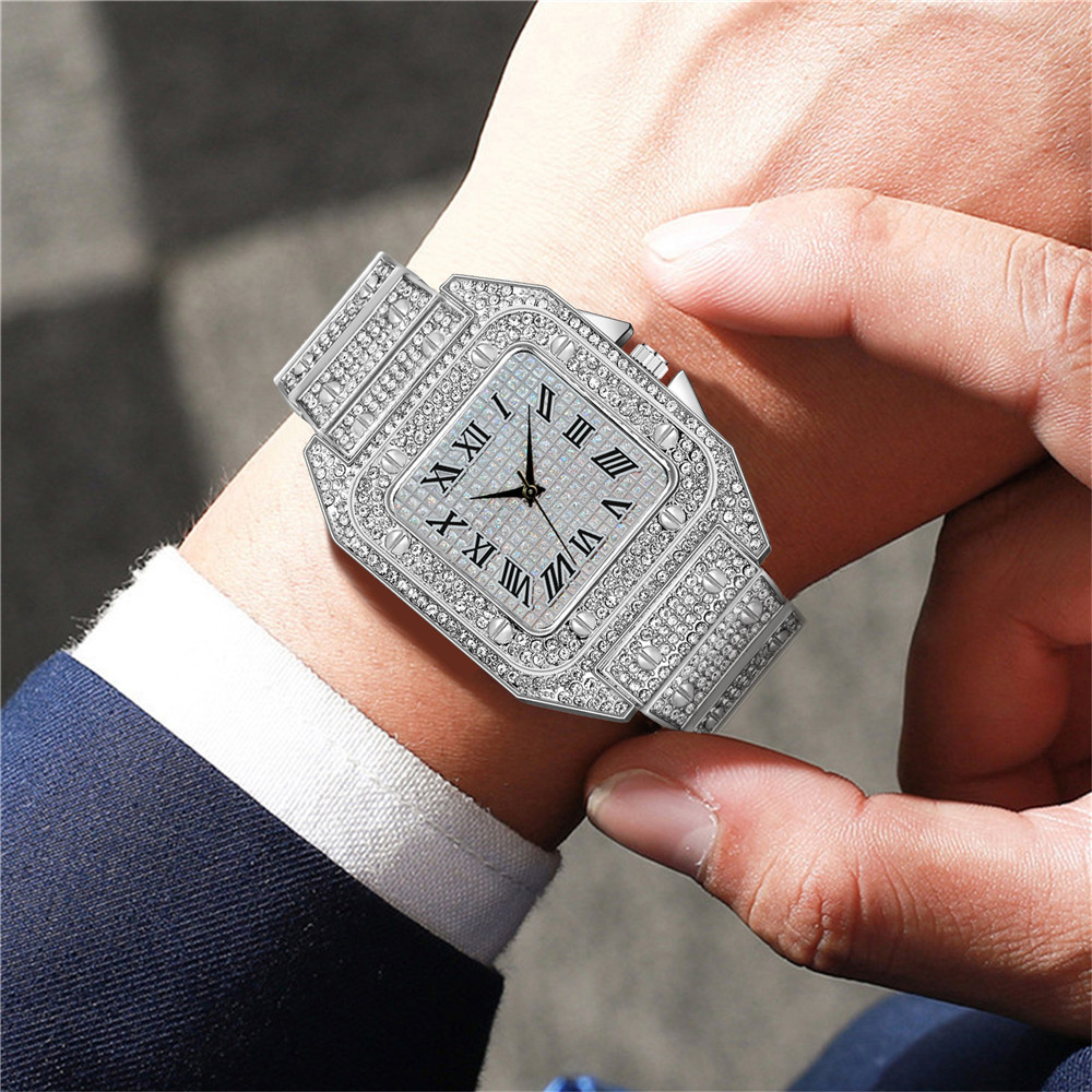 4종 패션 아이스드 아웃 스퀘어 남성용 시계 쿠바 체인 - Luxury Watch Iceberg 리뷰 및 가격