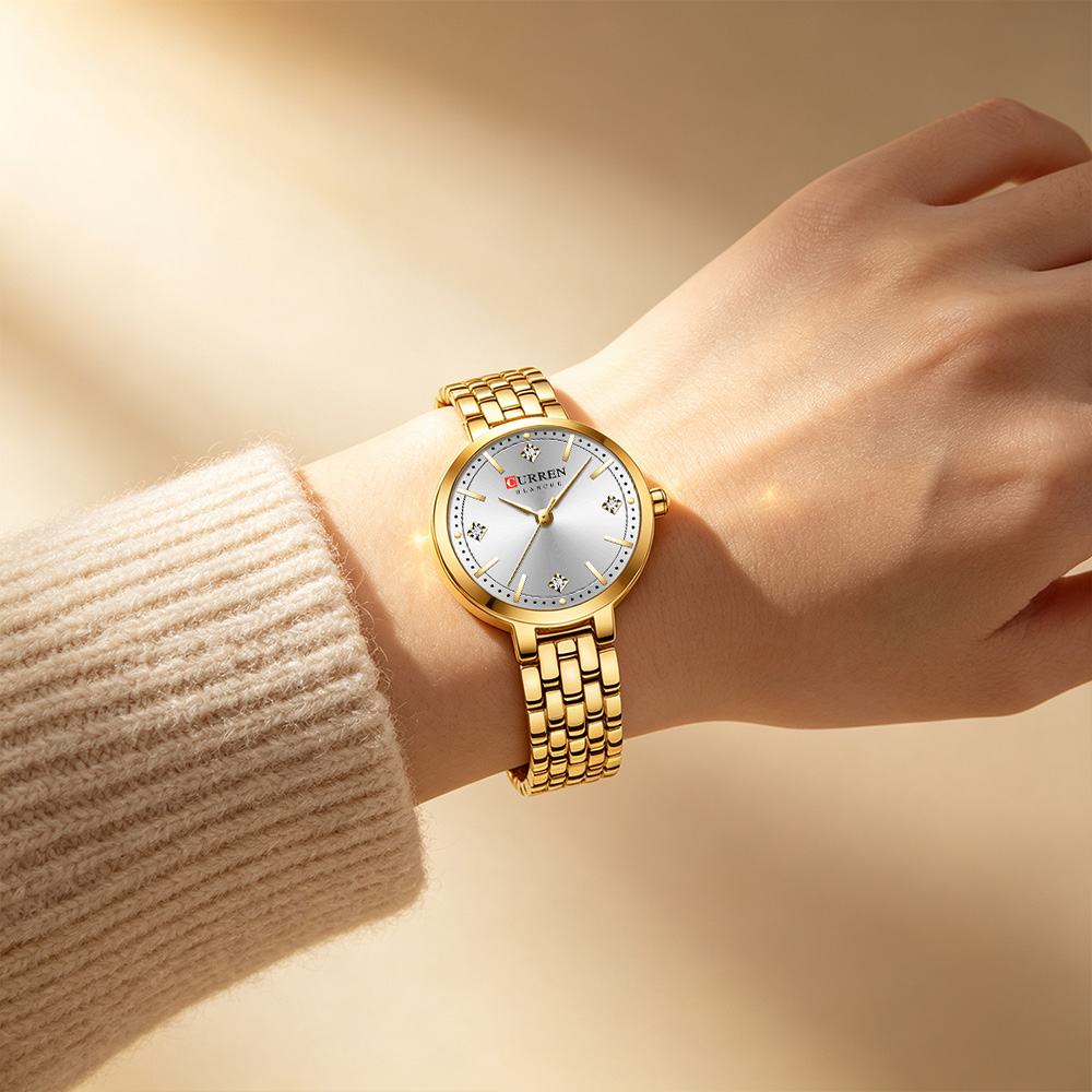 CURREN 여성용 미니멀리스트 얇은 손목시계, 반짝이 - Luxury Watch Gift For Her 리뷰 및 가격