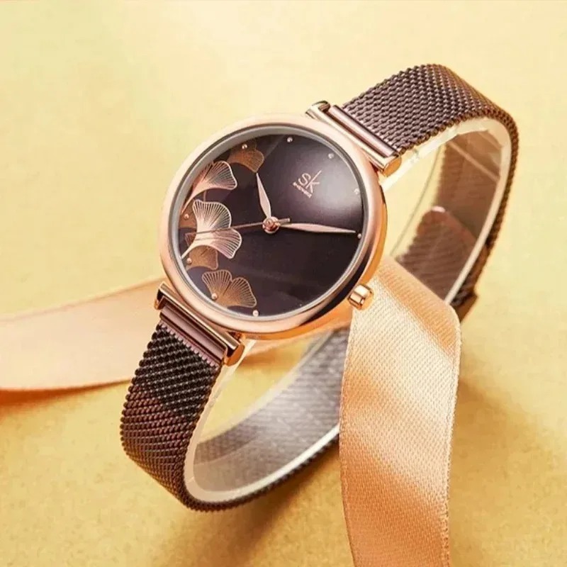 럭셔리 여성 인동 잎 무늬 시계, 우아한 쿼츠 방수 스 - Luxury Watch Gift For Her 리뷰 및 가격